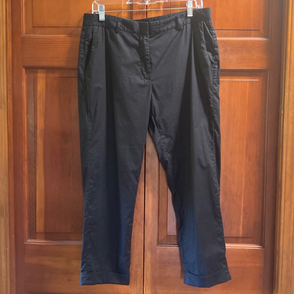Theory Brand Black Capri Pants - Size 10 - Vintage pants with cuff